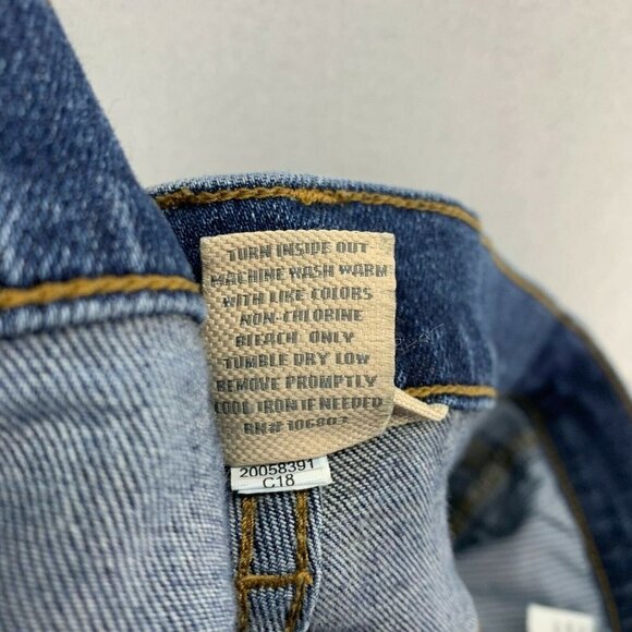 Duluth Trading Co Distressed Straight Leg Jeans Womens Size 8 Blue Denim 8x29 - Picture 9 of 12